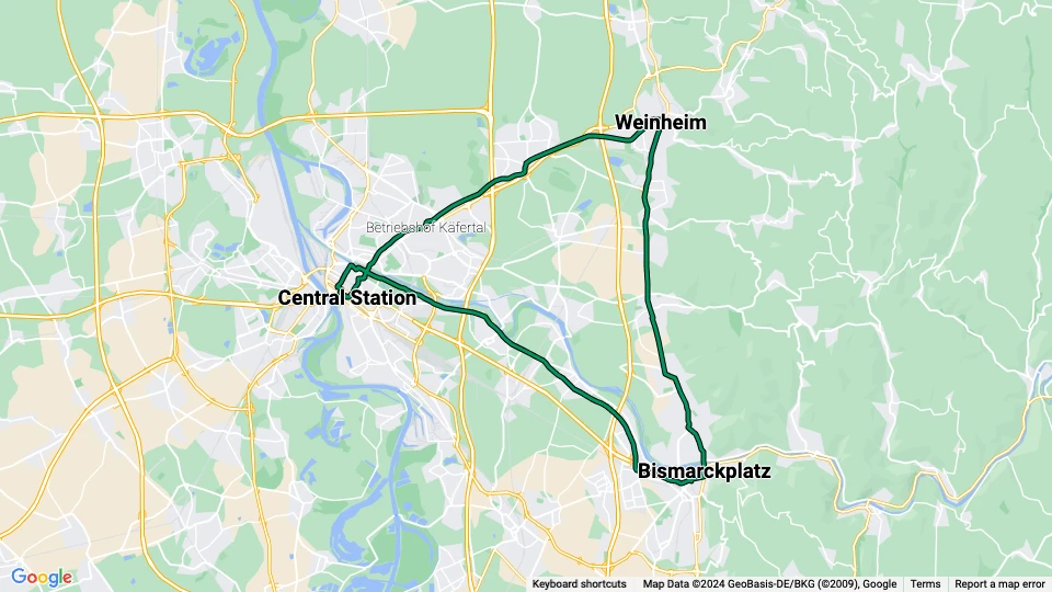 Oberrheinische Eisenbahn-Gesellschaft (OEG) route map