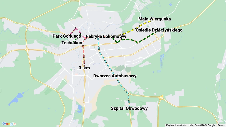 Transport Lugansk route map
