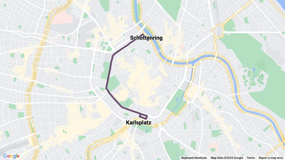 Vienna special event line U2Z route map