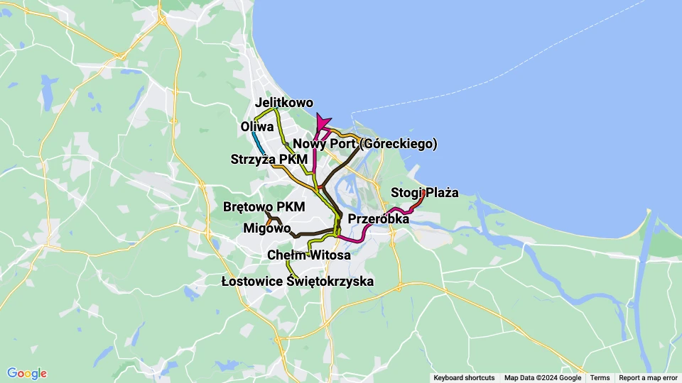 Zarząd Transportu Miejskiego w Gdańsku (ZTM Gdańsk) route map