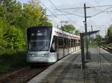 Aarhus light rail line L2 with low-floor articulated tram 1103-1203 at Assedrup (2021)
