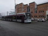 Aarhus light rail line L2 with low-floor articulated tram 1103-1203 near Nørreport (2019)