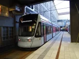 Aarhus light rail line L2 with low-floor articulated tram 1106-1206 at Aarhus H (2018)