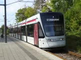 Aarhus light rail line L2 with low-floor articulated tram 1109-1209 at Assedrup (2021)