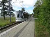 Aarhus light rail line L2 with low-floor articulated tram 1109-1209 at Gunnar Clausens Vej (2022)