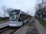 Aarhus light rail line L2 with low-floor articulated tram 1109-1209 at Lystrup (2019)