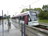 Aarhus light rail line L2 with low-floor articulated tram 1109-1209 at Tranbjerg (2022)