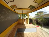Aarhus railcar 9 in Tirsdalen's Kindergarten , inside with play tables (2022)