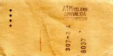 Adult ticket for Azienda Trasporti Milanesi (ATM) (1981)