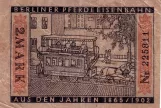 Adult ticket for Berliner Verkehrsbetriebe (BVG), the back Berliner Pferdeeisenbahn (1922)