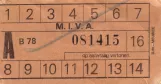 Adult ticket for De Lijn in Antwerp (1981)