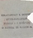 Adult ticket for Hamburger Hochbahn (HHA), the back F G (1920)