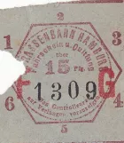 Adult ticket for Hamburger Hochbahn (HHA), the front F G (1920)
