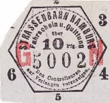 Adult ticket for Hamburger Hochbahn (HHA), the front G N (1920)