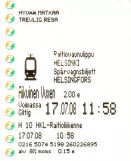 Adult ticket for Kaupunkiliikenne / Stadstrafik, the front (2008)