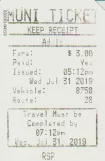 Adult ticket for Muni Metro, the front (2019)