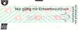 Adult ticket for Oberrheinische Eisenbahn-Gesellschaft (OEG), the front (1998)
