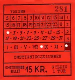 Adult ticket for Omstigningsklubben Skælskør (2004)