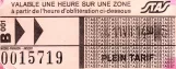 Adult ticket for Société des Transports de l'Agglomération Stéphanoise (STAS) (1981)