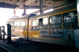 Alexandria articulated tram 886 inside the depot Karmus (2002)