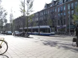 Amsterdam low-floor articulated tram 2105 on Van Baerlestraat (2009)