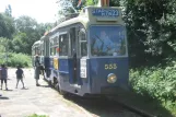 Amsterdam museum line 30 with railcar 533 at Bovenkerk front view (2007)