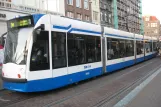 Amsterdam tram line 1 with low-floor articulated tram 2002 on Koningsplein (2010)