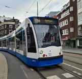 Amsterdam tram line 13 with low-floor articulated tram 2015 on Nieuwezijds Voorburgwal (2021)