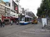 Amsterdam tram line 14 with low-floor articulated tram 2082 at Rembrandtplein (2009)