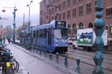 Amsterdam tram line 16 with articulated tram 831 on Damrak (2004)