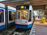 Amsterdam tram line 17 with low-floor articulated tram 2031 at Lelylaan (2020)