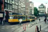 Amsterdam tram line 2 with articulated tram 702 on Köningsplein (2000)