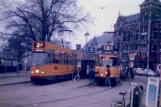 Amsterdam tram line 2 with articulated tram 784 at Central Station (1987)