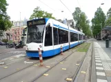 Amsterdam tram line 2 with low-floor articulated tram 2050 at Cornelis Schuytstraat (2022)