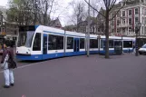 Amsterdam tram line 2 with low-floor articulated tram 2068 at Leidseplein (2004)