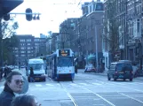 Amsterdam tram line 24 with articulated tram 838 on Van Baerlestraat (2009)