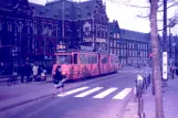 Amsterdam tram line 24 with articulated tram 867 at Central Station (1987)