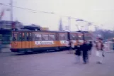 Amsterdam tram line 25 with articulated tram 650 at Central Station (1987)