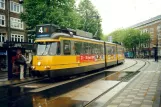 Amsterdam tram line 4 with articulated tram 657 at Dientelstraat (2002)