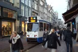 Amsterdam tram line 5 with articulated tram 906 on Leidsestraat (2011)
