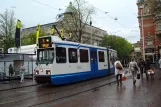 Amsterdam tram line 5 with articulated tram 910 at Leidseplein (2011)