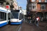 Amsterdam tram line 7 with low-floor articulated tram 2029 on Leidsestraat (2006)