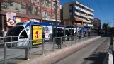 Antalya AntRay with articulated tram 004 at Doğu Garaji (2014)