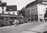Archive photo: Basel tram line 6 at Barfüsserplatz (1951)