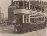 Archive photo: Birmingham bilevel rail car 616  painted Birmingsham's Last Tramcar (1953)