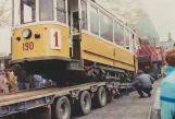 Archive photo: Copenhagen railcar 190 on Frederiksberg Runddel (1988)