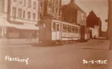 Archive photo: Flensburg tram line 3 with railcar 34 on Apenrader Str. (1935)