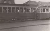 Archive photo: Malmö tram line 1 with sidecar 143 near Centralstation (1930-1939)