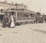Archive photo: Malmö tram line 3 with railcar 23 at The Central Station (1908)