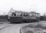 Archive photo: Malmö tram line 4 with railcar 71 at Limhamn Sibbarp (1973)